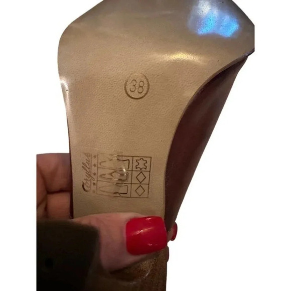 Coryllus Burgundy Studded Lace-Up Women’s Mules Size 38 - Picture 6 of 7